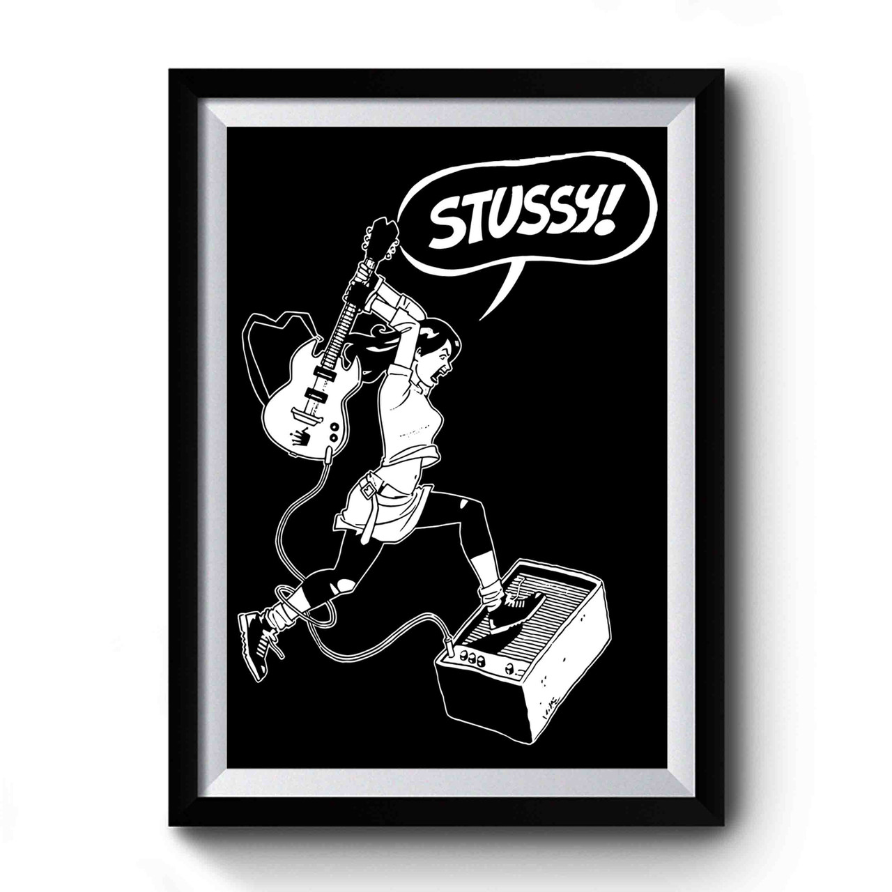 Stussy X Xaime Hernandez Punk Girl Premium Poster